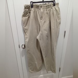 Vintage 90's Stampede Plus Size 24W Khaki Pants Elastic Waistband Casual Wear